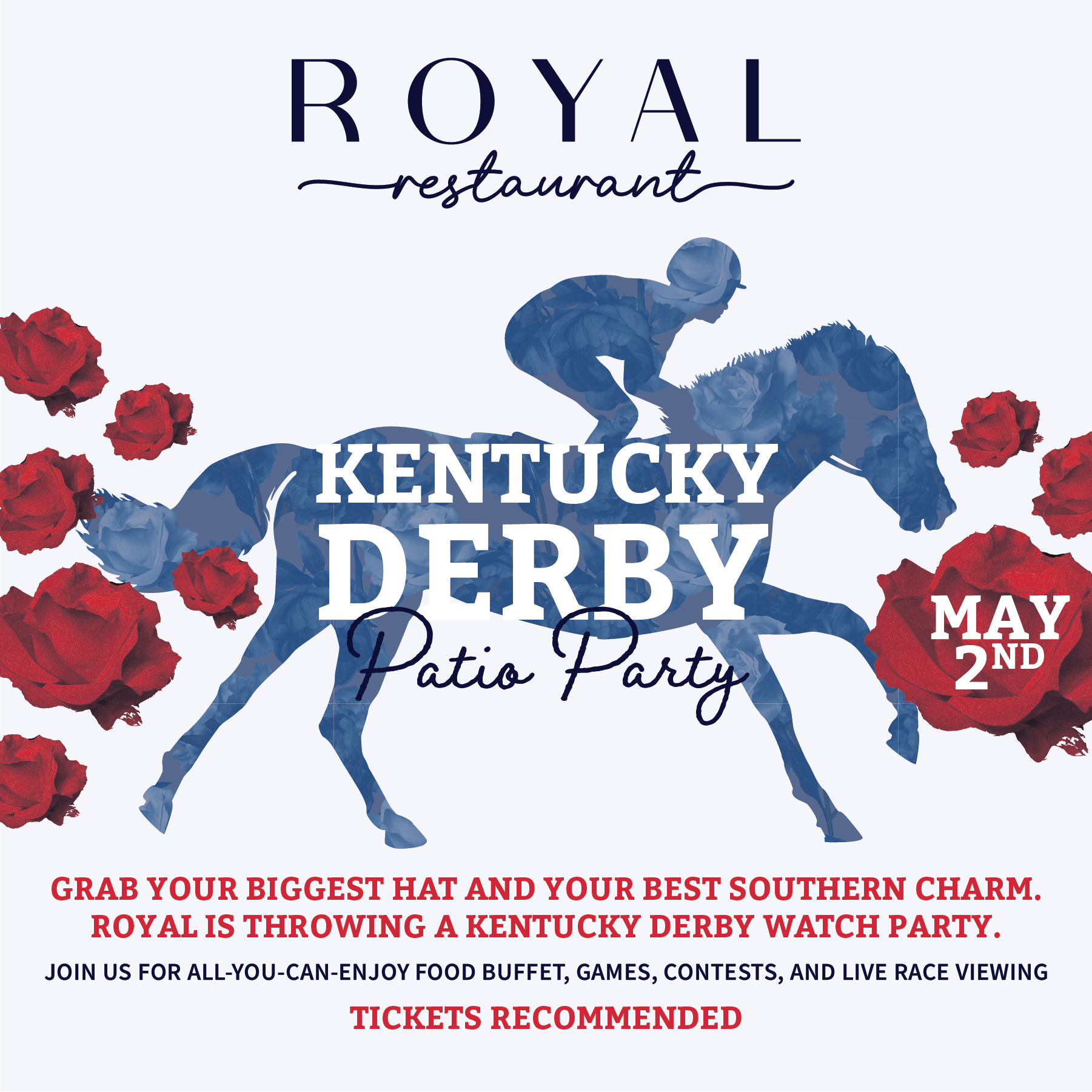 Kentucky Derby Patio Party at Royal Restaurant